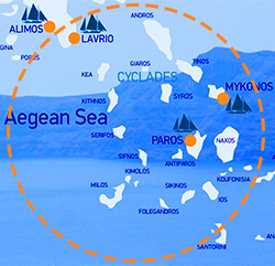 cyclades sailing routes