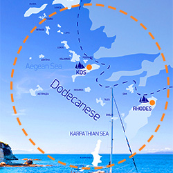 dodecanese islands map