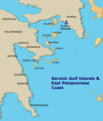 Saronic Gulf Map