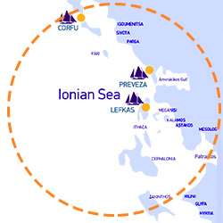 ionian sailing routes